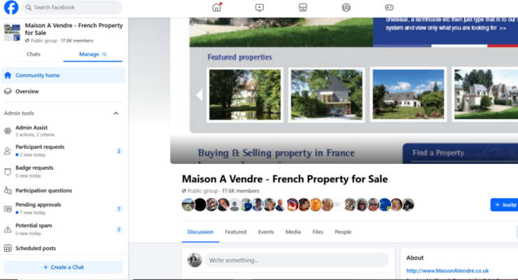 maison a vendre french property facebook group